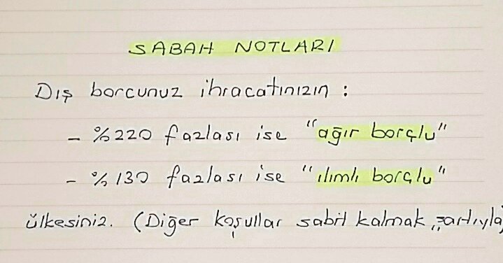 Sabah Notları...