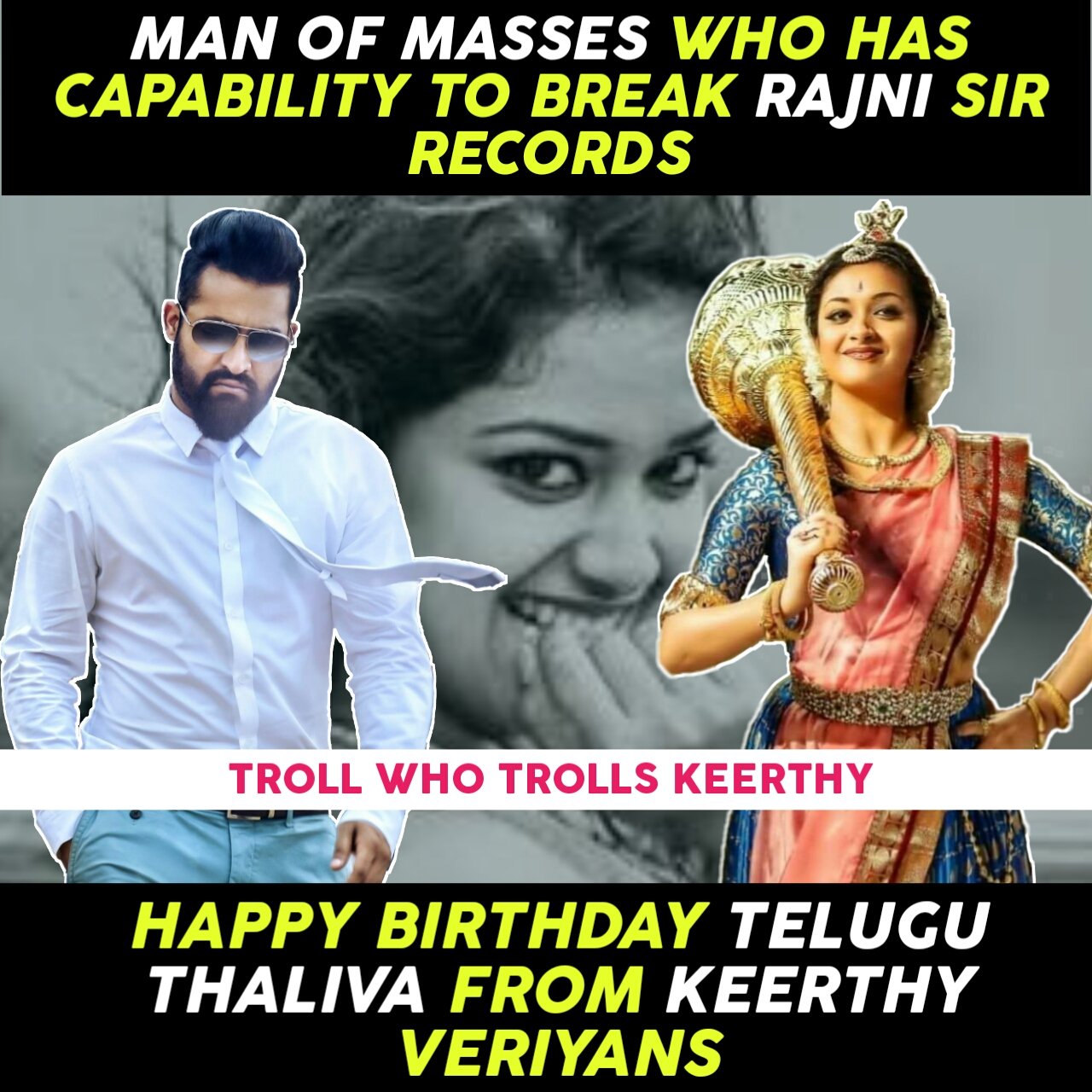 Happy birthday NTR Garu from keerthy Fans  