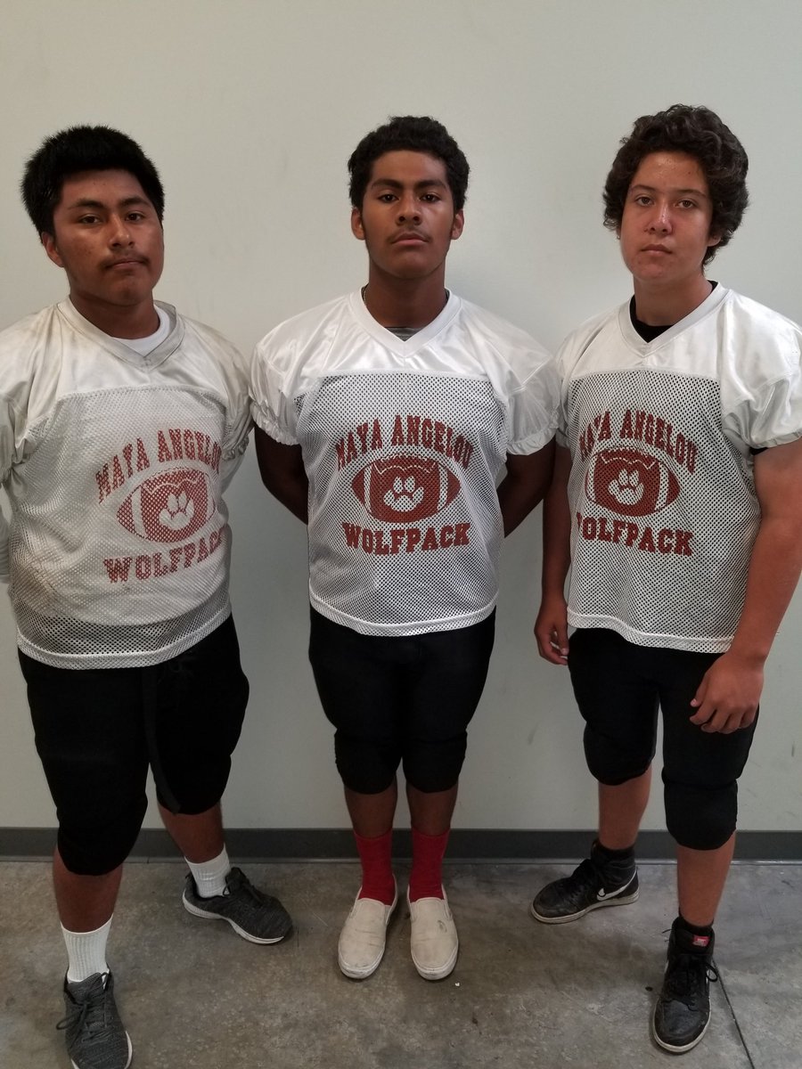 MA_football2016's tweet image. Their back for their senior season, Future, Greatness, and the quiet assassin, Angelou Wolfpack Varsity Football, thanks coach D