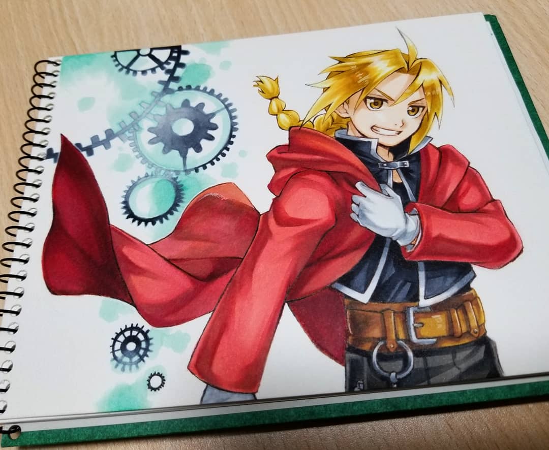 Yui בטוויטר エドワード エルリック 模写 コピック 鋼の錬金術師 エド