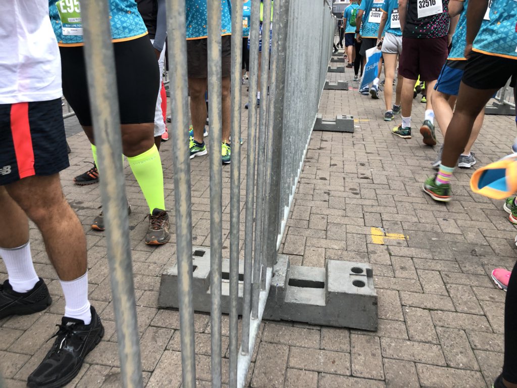 gershawncoetzee's tweet photo. Always amazed that people are surprised that I Queue just like them. We are equal. #CT12Run https://t.co/3gVQhy76wl