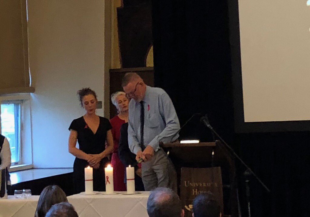 MeridianACT's tweet image. Our speakers for the International AIDS Candlelight Memorial are lighting the memorial candles. #whatisrememberedlives #HIV #CandlelightMemorial