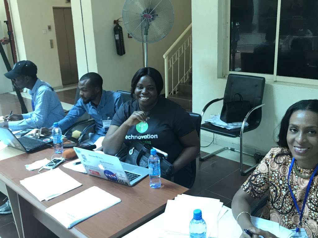 LovethChukwuyem's tweet photo. #technovation 2018 Regional Pitch @eduodyssey young kids in Nigeria pitching the Mobile Apps designed by them to solve community problems @techchal #techchal. https://t.co/HTo2xijsi0