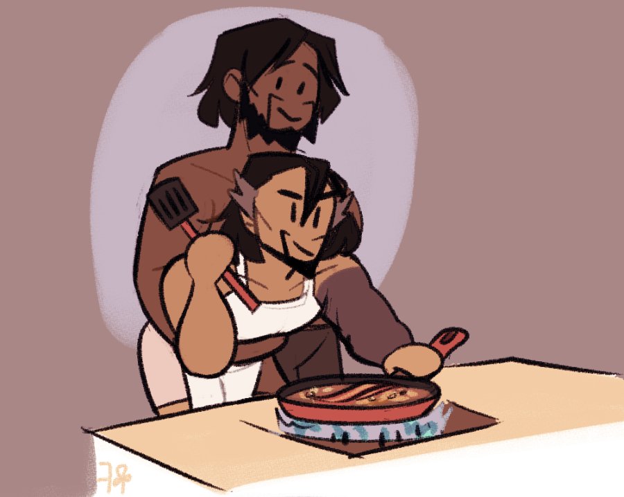 #mchanzo last time jesse cooked w/ 1 hand he spilled oil all over and he Ain't Risking It Again, but also, Boys Look For Excuses To Hold Eachother 