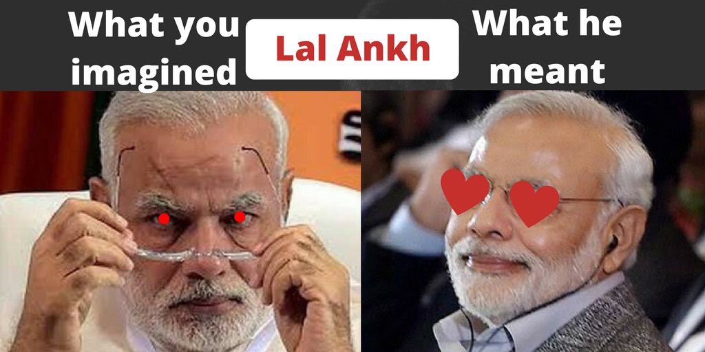 anupamdeb775's tweet photo. @IndiaToday Lal Ankh dikhane ka samay agaya. Kam se kam 56" Chhati to avasya dikhana chahiye.
#ModiTalksNoCanDo
#ModiUnbeatable https://t.co/182YhfHykP