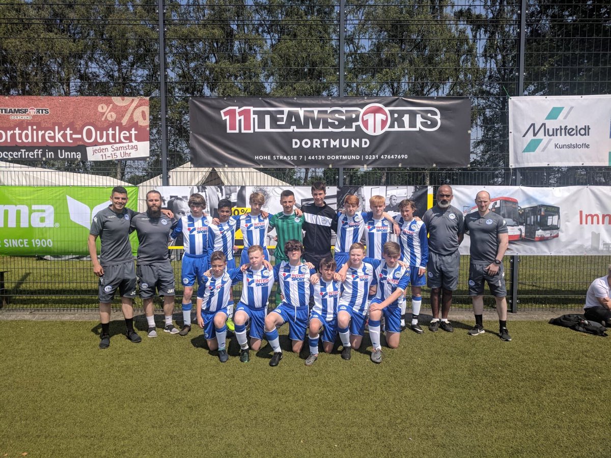 LaticsOfficial's tweet photo. 🇩🇪 Some of Latics’ U13/U14 squad are currently out in Dortmund representing the club in a European tournament! 

#wafc 🔵⚪️ https://t.co/xc912jgi0e