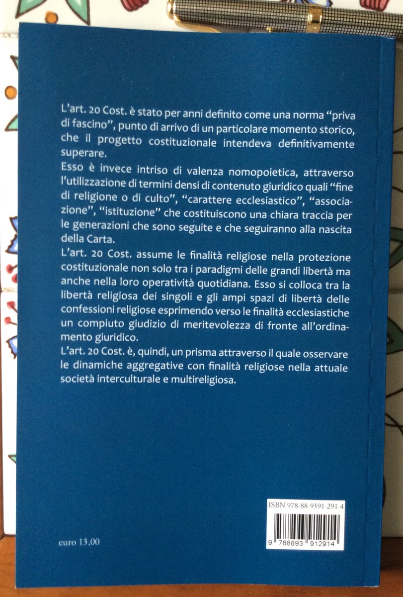 AG_Chizzoniti's tweet photo. @DecimoLudovica “Le organizzazioni religiose nel prisma costituzionale dell'art. 20” 
Una riflessione utile per lettura riforma #terzosettore e #enti religiosi @prof_afuccillo @olir_info 
Grazie del dono!
https://t.co/BCHs6FIge2 https://t.co/8IKfHWOjbD