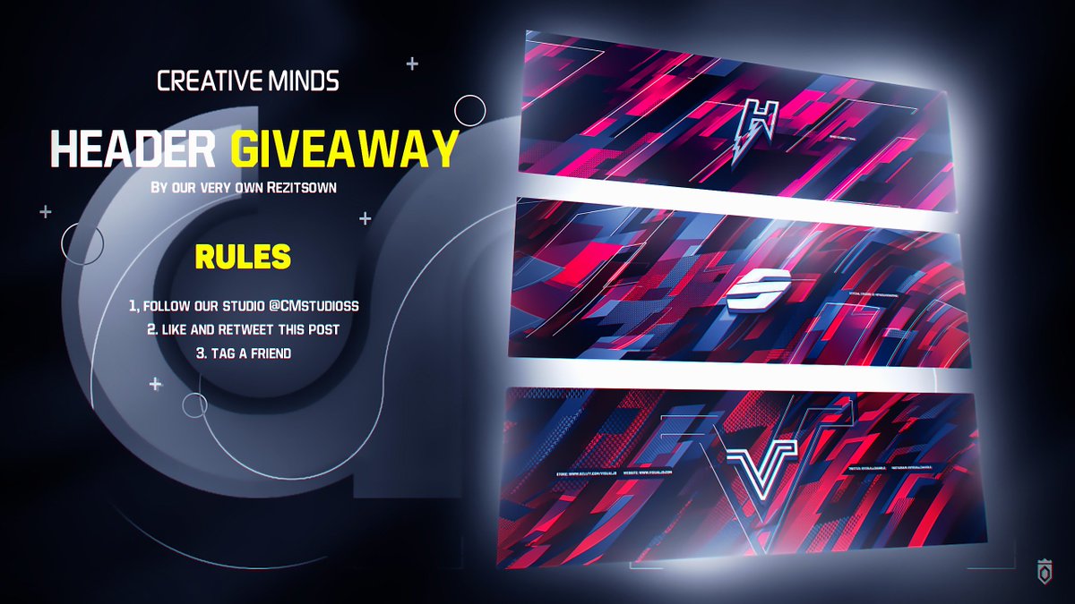 CMcreativeMinds's tweet image. We can proudly announce the launch of Creative Minds Studio.
To celebrate, we've decided to host a header GIVEAWAY!

At every 10 likes someone will be chosen and then contacted by 1 of our designers!

The giveaway ends on the 25/05/18. 

Graphic made by  @Rezitsown
