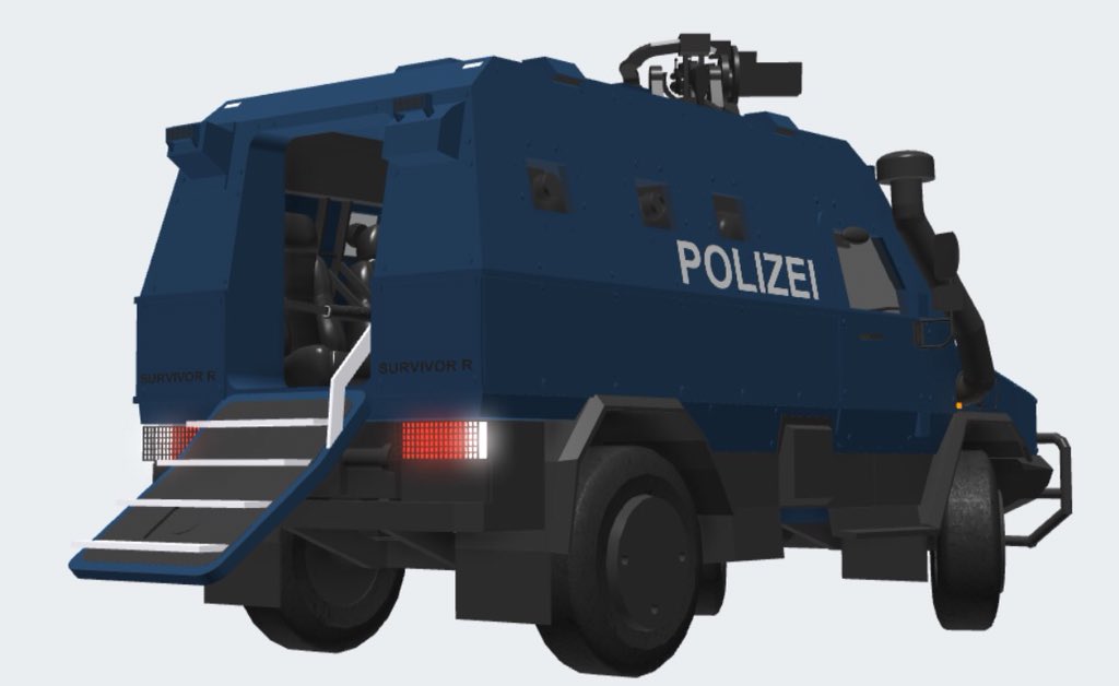 Discord Me Edt Join Us On Twitter Edt Has Manufactured The Rmmv Survivor R Mounted With An M60 Machine Gun Exclusively For The German Polizei Developer Osc4rbr4vo Roblox Robloxdev Https T Co Nrdvj5sqyl - machine gun german roblox