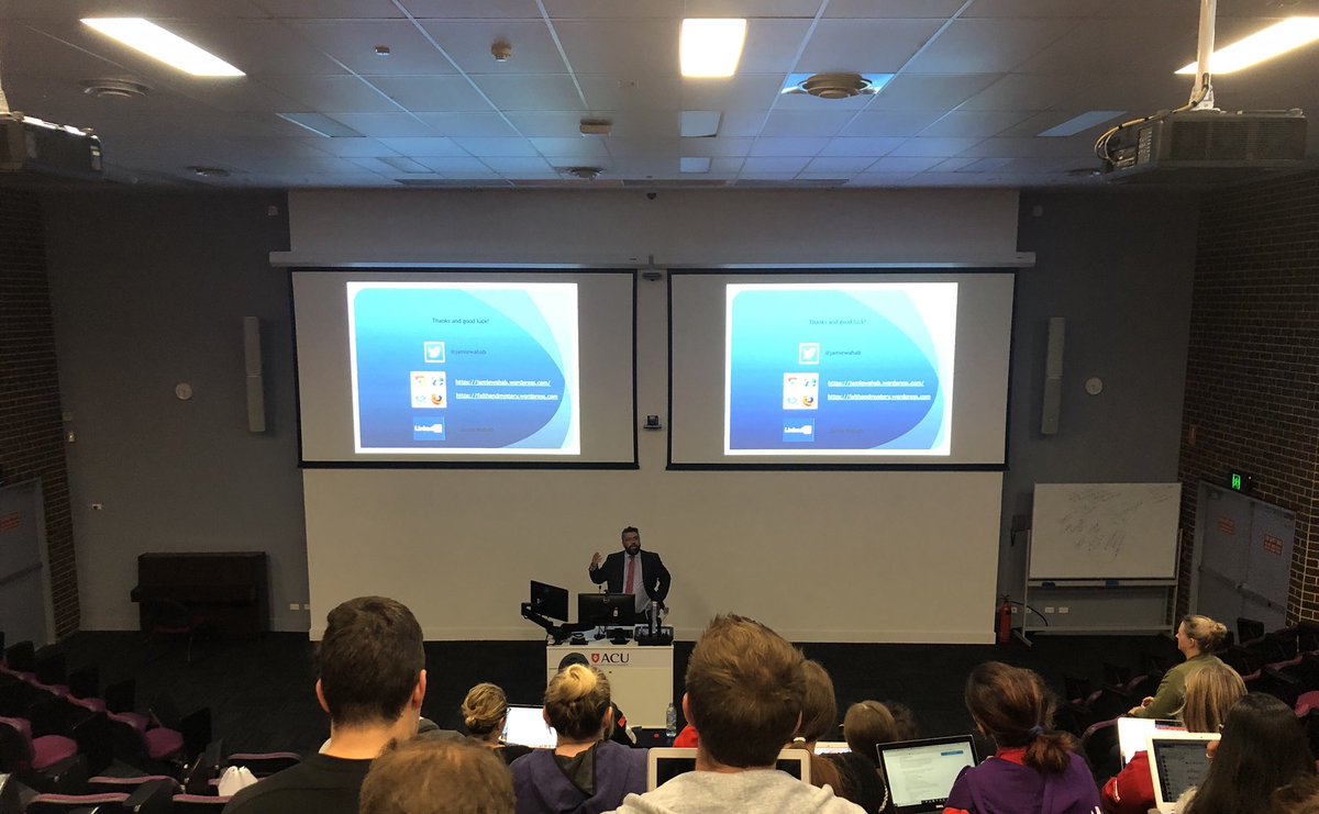 Priceless advice from <a href="/jamiewahab/">jamie wahab</a> in the EDFD lecture this week. Thanks for sharing such useful tips with us! #ACUedu_p