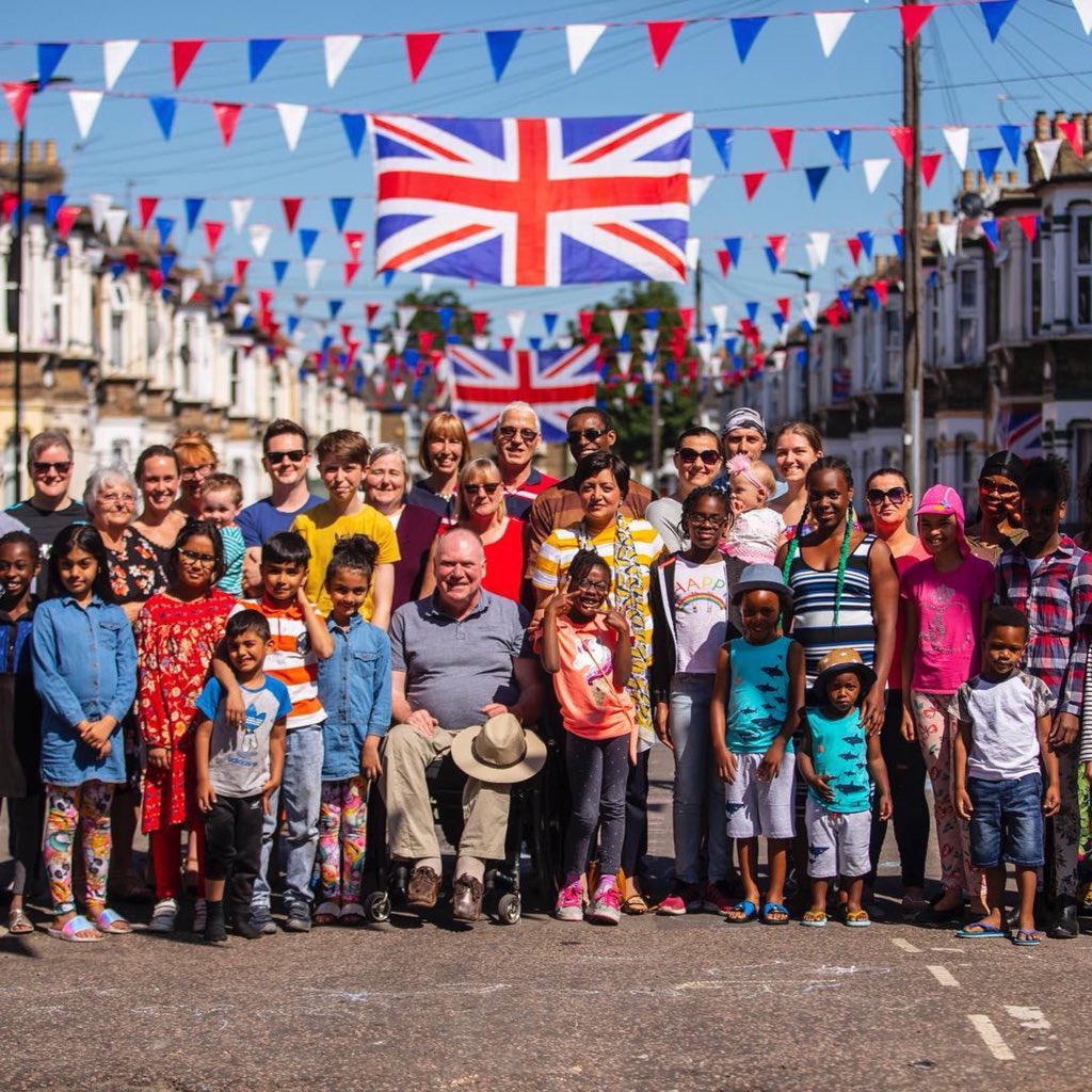 Beautiful photo captured by @andrewbakerphoto
・・・
Repost: “Ling Road residents stand with #rokhsanafiaz #mayorofnewham ahead of their royal wedding street party.” #royalwedding #street #party in #canningtown #eastlondon #newham