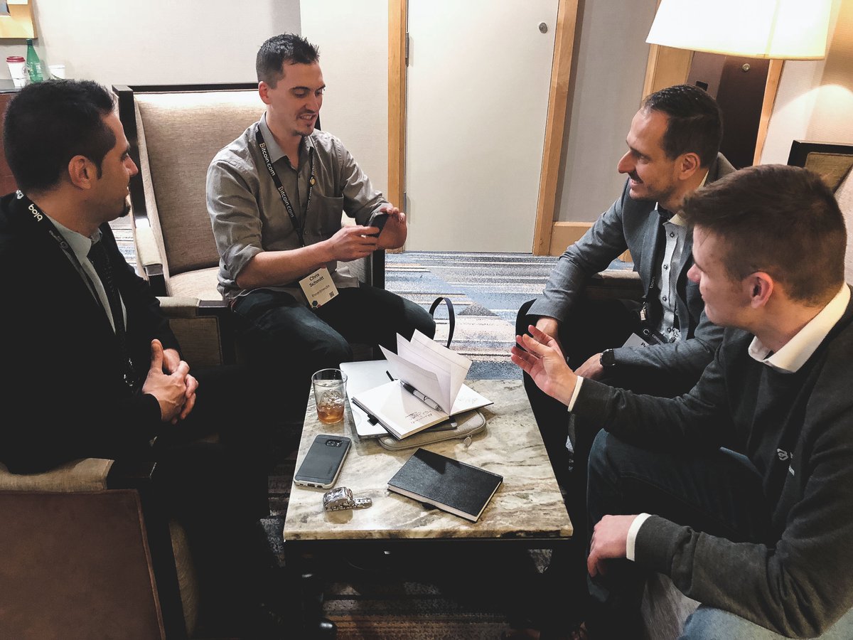 Great News! We met with Chris Schmitt from <a href="/iHeartRadio/">iHeartRadio</a> during #Concesus2018. To find out more, stay tuned for our upcoming recap from all of our conferences! 🤔
#iHeartRadio #cryptomonth #cryptocurrency #cryptonews #betting #sportsbet #cryptonews