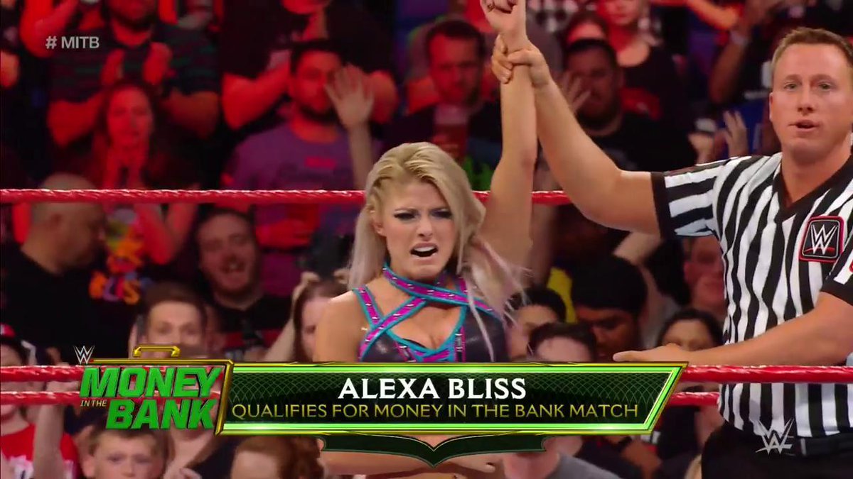 TheAbhishekP1's tweet photo. @AlexaBliss_WWE is coming for that #MITBBriefcase at #WWEMITB https://t.co/msFaP6NMOy