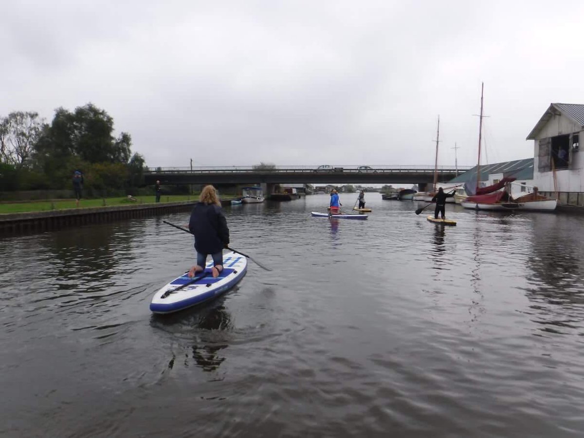 This time last week I was learning to paddleboard,on the wonderful Norfolk Broads, wish I was going today. #broadsoutdoorsfestival #herbertwoods #supboarding @edp24