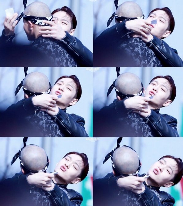 Changsub's fond of kissing Peniel's head