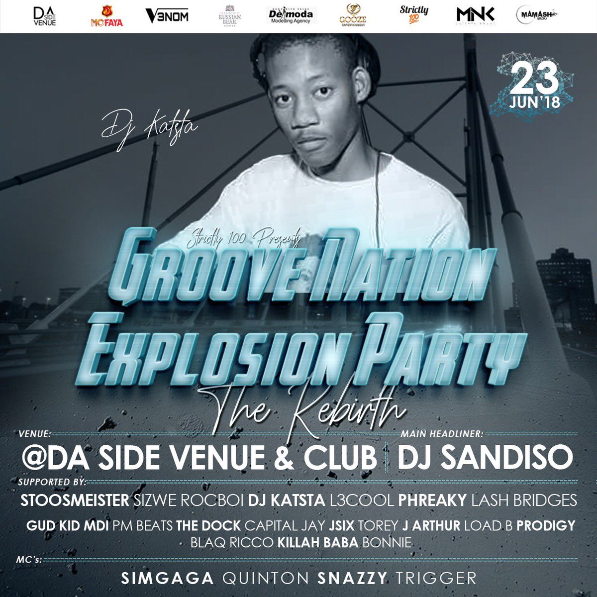 MamashEnt's tweet photo. Catch @KatstaDj at GROOVE NATION EXPLOSION PARTY’ 2018(THE REBIRTH)

Date: 23 June 2018
Venue: Da Side

#GNEP18 
#RUSSIANBEAR
#MOFAYA
#STRICTLY100
#MAMASHENT
#DASIDEVENUE https://t.co/ZrPzHkkqbw