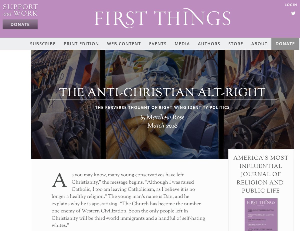 I personally know people who are being driven away from the Church because of Catholic intelligentsia's eagerness to berate those who want to preserve European cultural and ethnic heritage as racist, phobic bigots. Some try to be balanced, but it doesn't come across that way.