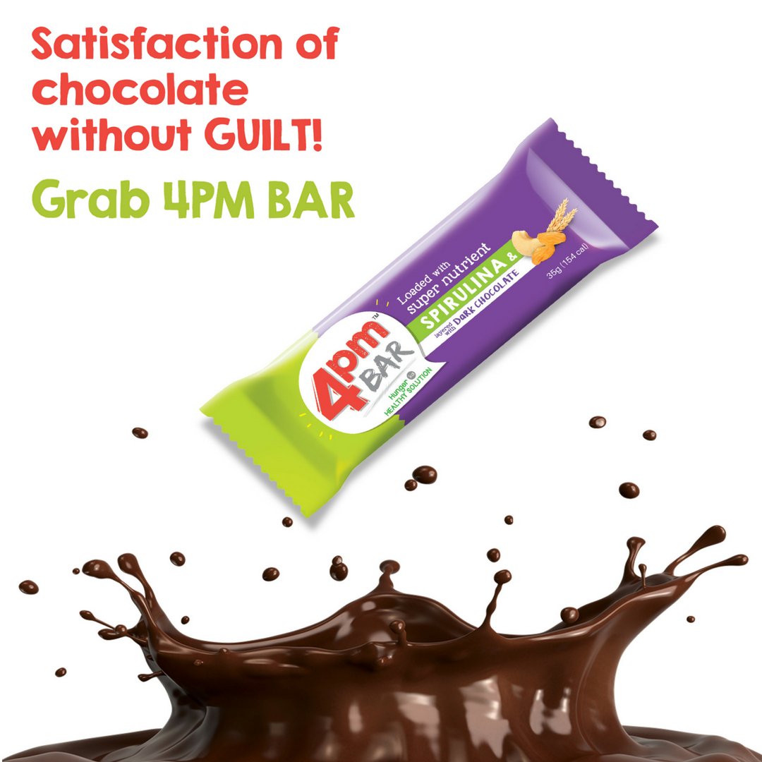 Sweet pleasure has no limitations. Grab 4pm bar Dark Chocolate covered fully with choco layer which will make your nutrition and diet more appealing and tasty!!
#healthy #nutrition #hunger #chewthenew #4pmbar #spirulina #energybar #snackbar #nutritiousdiet
4pmbar.com