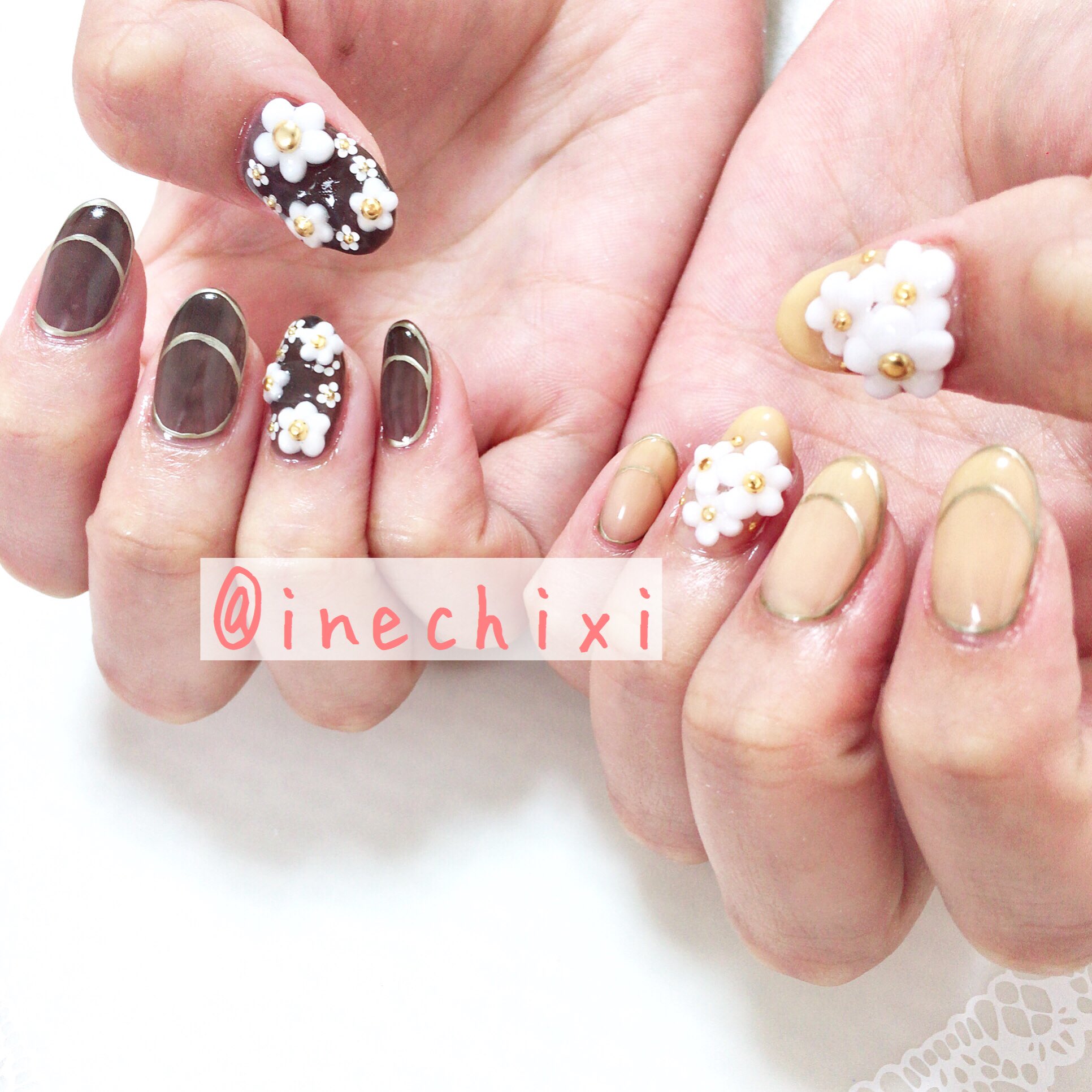 いねちぃ ネイル Marc Jacobsのdaisy香水瓶と箱のイメージネイル T Co Jekym8efvt Twitter