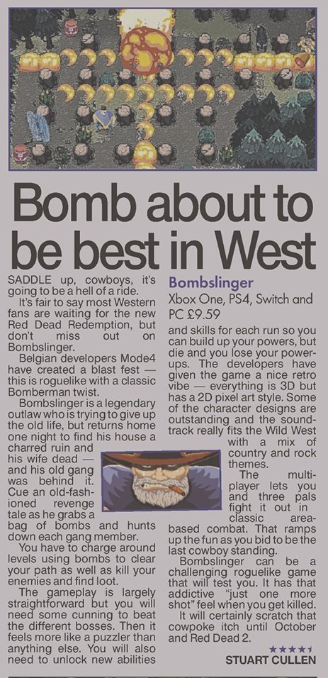 Stuart Cullen (@furyac3) on Twitter photo We also go on the hunt for revenge in <a href="/mode4games/">Mode4</a> bomb blasting <a href="/bombslingergame/">Bombslinger</a> in today's <a href="/scotsungaming/">Scottish Sun Gaming</a> We also go on the hunt for revenge in <a href="/mode4games/">Mode4</a> bomb blasting <a href="/bombslingergame/">Bombslinger</a> in today's <a href="/scotsungaming/">Scottish Sun Gaming</a>