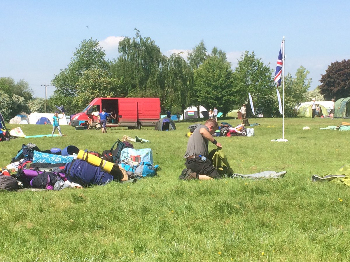 While the beavers, cubs and scouts take part in activities, the leaders start the great pack up. Possibly the worst part of camping! #camping #hotwork #volunteers