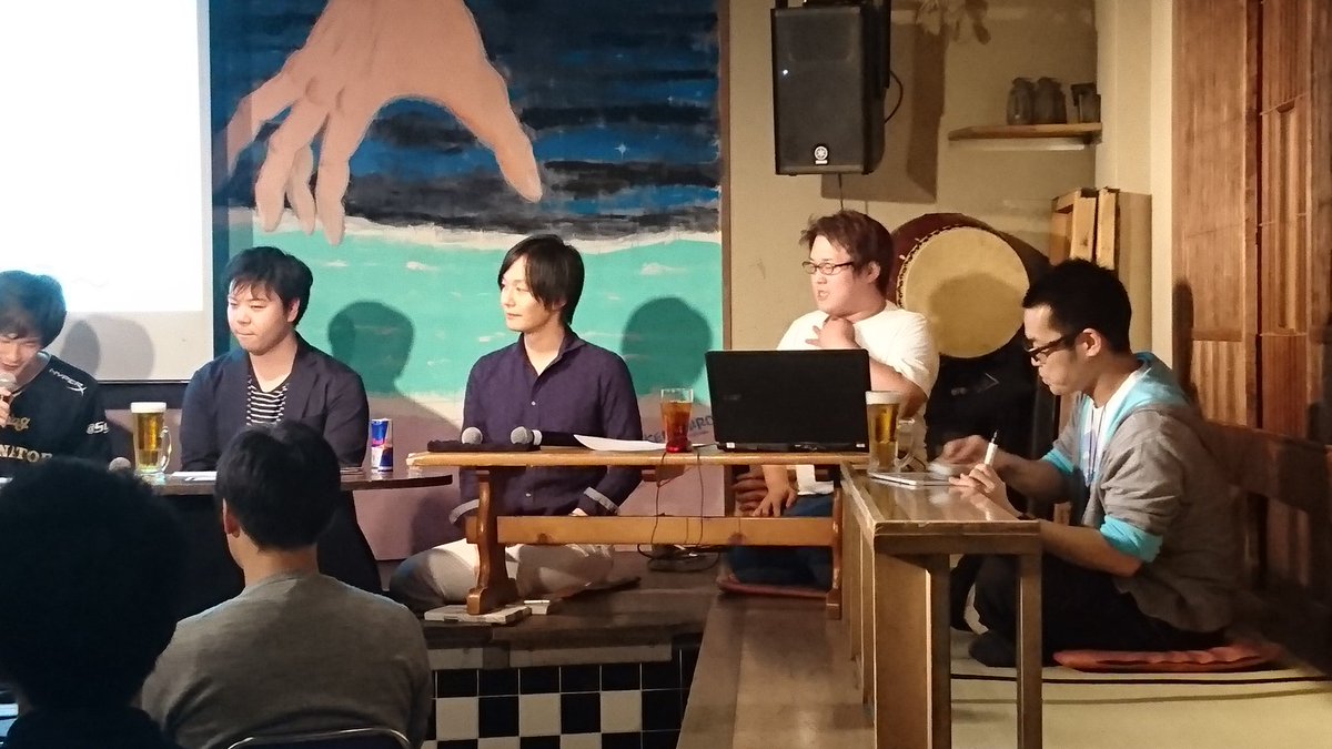 Fuuhi78's tweet photo. ポッ拳、ARMS、スマブラ、鉄拳勢が酒を飲み、ゲームについて語り合う、Gaming New wave Summit 始まります
さあみんなで考えよう!#gnws https://t.co/gGCgNg4Yyj