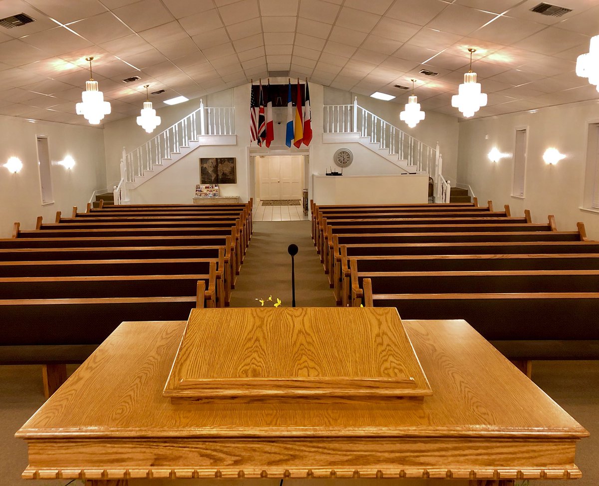 pastorsmith's tweet photo. In a few hours there will be precious souls sitting in these pews. May the music be uplifting, may the preaching be stirring, and if the preacher or the people wonβt praise His name, may these pews themselves cry out holy praise to Him. #revivethywork https://t.co/JDzDT3cvZs