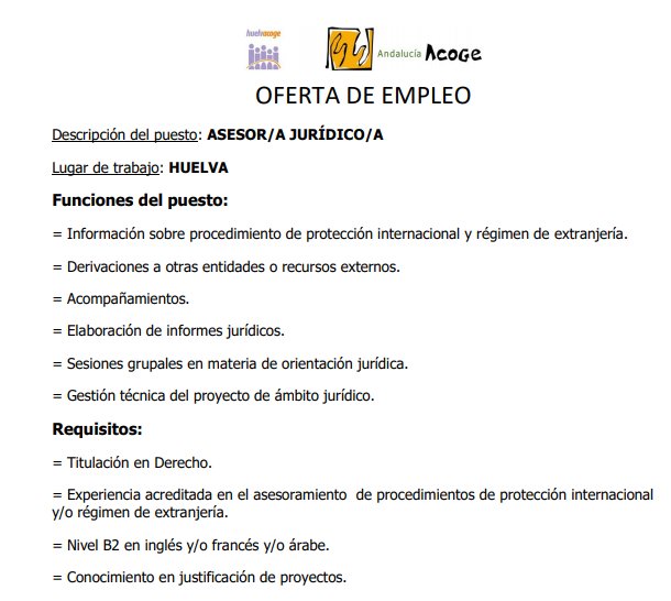 Seviempleo's tweet photo. Oferta de #empleo de asesor/a jurídico/a con experiencia e idiomas (jornada completa) en Huelva para @andaluciaacoge https://t.co/WIDk5nQfgP #empleoSE @AJA_Sevilla https://t.co/ZqjIZw2kQl