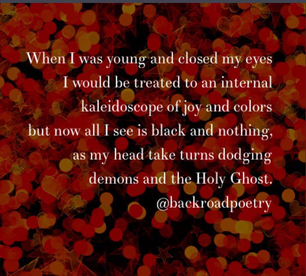 barely_beating's tweet photo. Poetry / "Dodging demons and the Holy Ghost" #IARTG #ASMSG #poetrydoesntsuck https://t.co/mlbfUVQxrQ https://t.co/aNm9nfXgC8