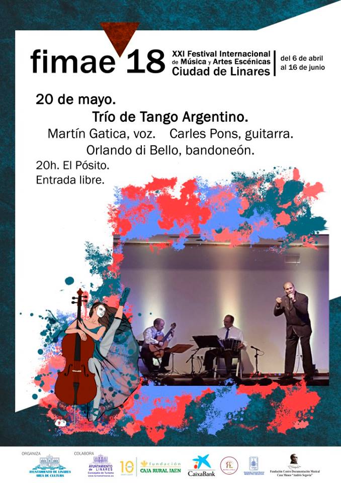 jaenturismo's tweet photo. El Festival Internacional de Música y Artes Escénicas (#FIMAE) de Linares recibe hoy en el auditorio El Pósito al Trío de Tango Argentino. https://t.co/gBICp8XaVn #JaenAgenda @turismolinares @aytolinares @CulturaAND #cultura #musica #teatro https://t.co/Q0HzP9HwHu