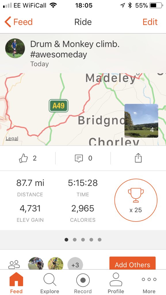 BurtieBrom's tweet photo. Great long ride out with @ShifnalCycling massive hill and quality weather makes a perfect Sunday. Pleasure as always😎 @AATR_Cycling #UKCycleChat https://t.co/rQobm3woal