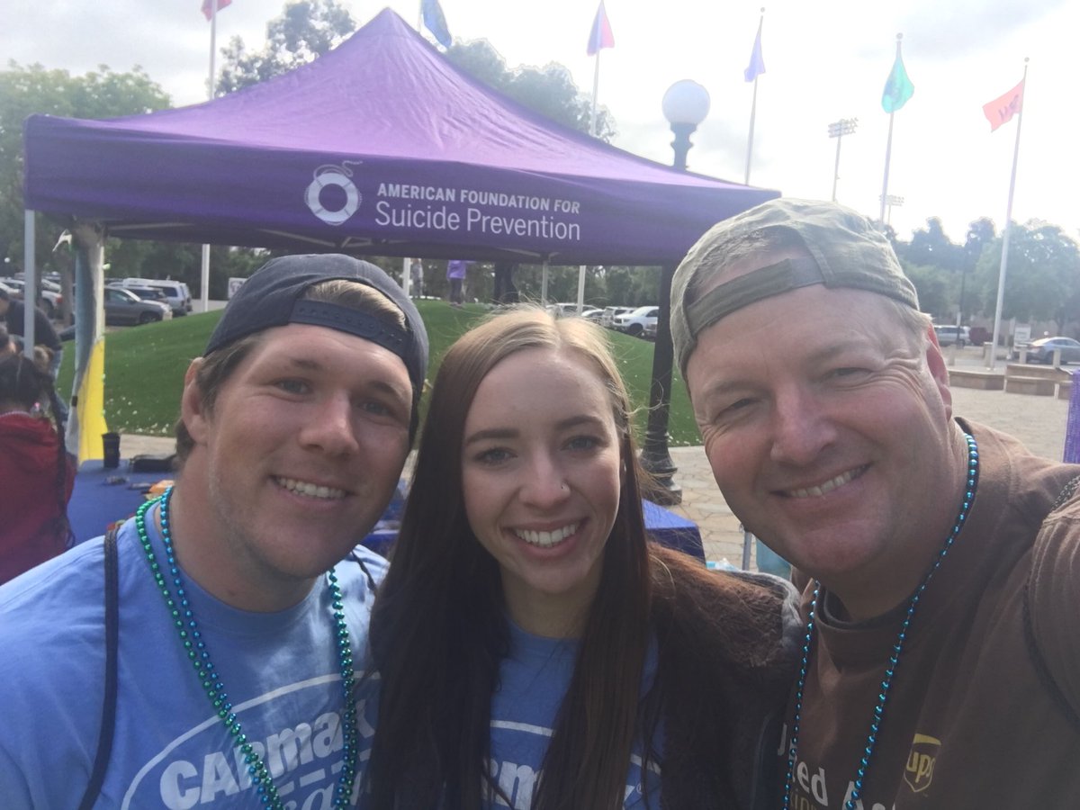 Suicide Prevention walk today with Chelsea Cheek and Tyler Hucksbee. #support #northcalupsers