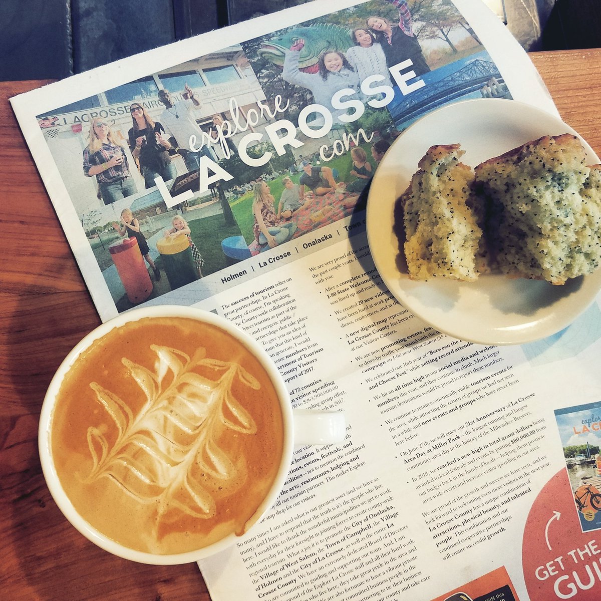 GroundedLaX's tweet photo. Have you read the latest @explorelacrosse newsletter?  There's a lot of good work being done to promote tourism in La Crosse County. Keep up the good work! 
.
.
#lacrossewi #lacrossecounty #explorelacrosse #tourism #downtownlacrosse #coffeeshop #sundaycoffee https://t.co/3M0WV7DHxf
