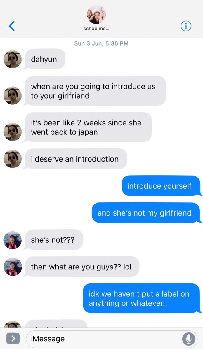 “Thank you,” Sana said with a genuine smile. “I would understand if you’re uncomfortable with the attention, I can leave you alone-““Don’t worry, I don’t mind. I like being around you.”“I like being around you too,” Sana whispered out. “Recommend me some good food from here?”