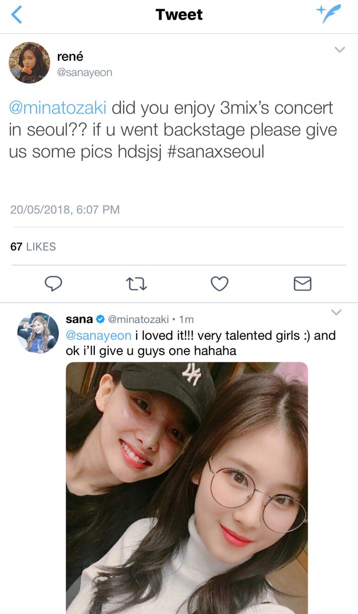 “Thank you,” Sana said with a genuine smile. “I would understand if you’re uncomfortable with the attention, I can leave you alone-““Don’t worry, I don’t mind. I like being around you.”“I like being around you too,” Sana whispered out. “Recommend me some good food from here?”