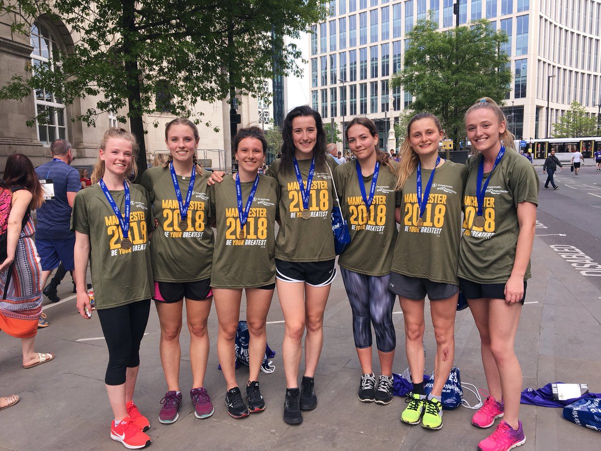 Our very own UMFC ladies finished the 10k today! Congratulations to everyone who participated! <a href="/UoMSport/">UoM Sport</a> 
#purpleandproud #purplewave #manchester10krun #manchester10k