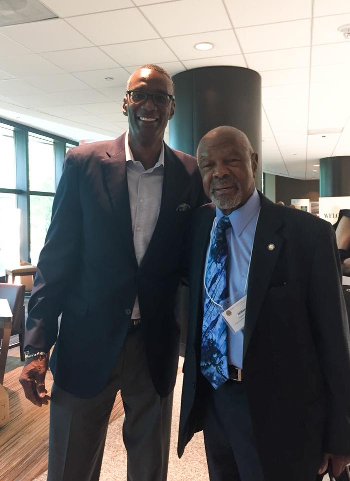 Celebrity sightings at #MOASpring Civil Rights pioneer, Past President of <a href="/AOAforDOs/">AOA</a> &amp; MOA, Dr. William G. Anderson and national champ, academic All-American and Piston commentator Gregory Kelser. <a href="/gkelser32/">Gregory Kelser</a> #DOProud #Pistons #AlbanyMovement