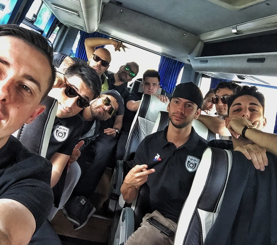 NazionaleHipHop's tweet photo. Pronti a partire!!! #derthonastarsgame2018 @EthosProfumerie @lecoqsportif https://t.co/Uz0MrDZ9Yx