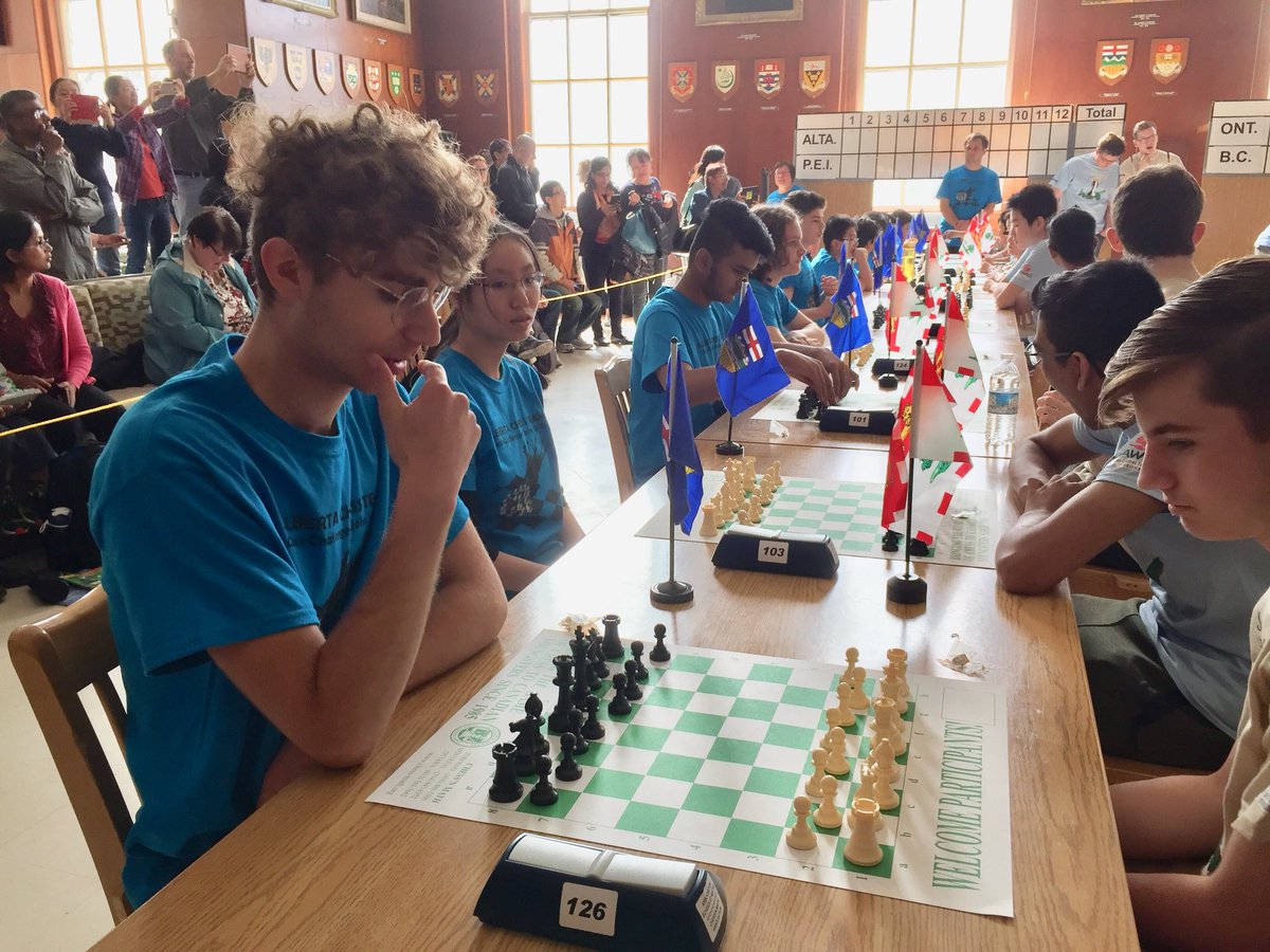 FMChessClub's tweet photo. And so , The Canadian Chess Challenge 2018 began with Johnny Burn and Ray Jiang from Fort McMurray on Alberta Team @RMWoodBuffalo @Mix1037FMNews @WWhighschool @FMPSD @FMCSD https://t.co/OHvbKuJPzJ