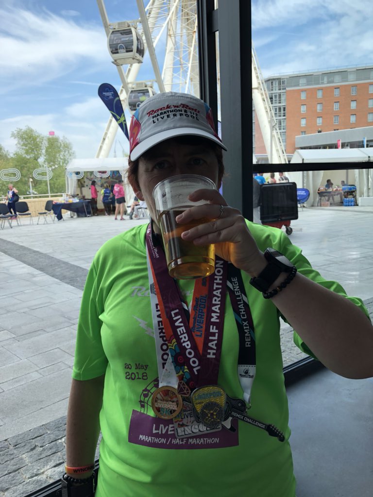 ScotsRanger82's tweet image. So @SarahJSpall @spally_uk finished in 3:02:29 and totally Deserves her Medals &amp;amp; Celebratory Beer!! #SoProud #MercerActive #NuttyRunner #RunningEarper @RnRLiverpool @ChristinaDove7 @ShanQuick @our_gentle_sin @kellycarthy1989 @thisplacentime @dasilva_uk @WynonnaEarpPod