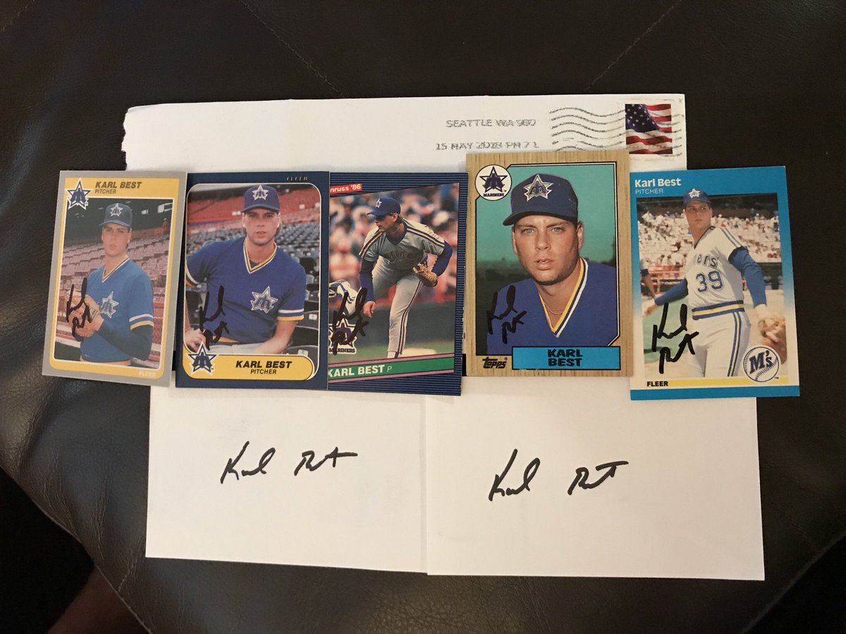 memorabiliaddy's tweet photo. #KarlBest #baseball @Mariners @MLB @MLBNetwork #pitcher #TTM #AutographCollector #ClassAct #GreatGuy #ThankYou #TTMSuccess https://t.co/VhQadHVbQ7