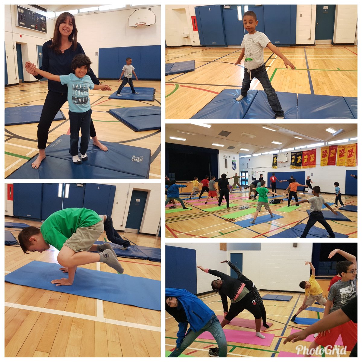 RelfLeigh's tweet photo. Learning how to move our bodies and quiet our minds-yoga day! Thanks Ashley for this awesome experience! #Mindfulness #yogaforkids #happykids #learningtorelax @ashash_yoga @FeatherstonPS https://t.co/Gys4Eobyde