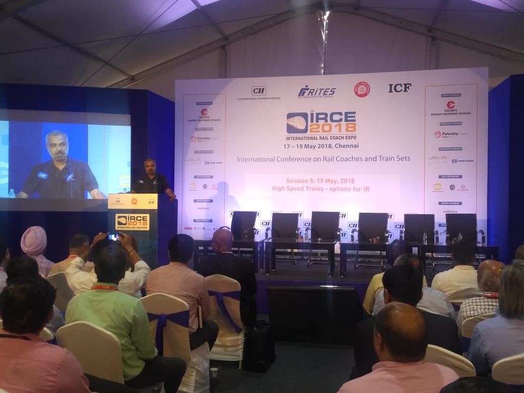 CIIRailwayExhb's tweet photo. Mr. Sudhanshu Mani, General Manager of ICF addressing the audience during Valedictory Session at #IRCE2018
@FollowCII #IntegralCoachFactory https://t.co/XiSvUztzom