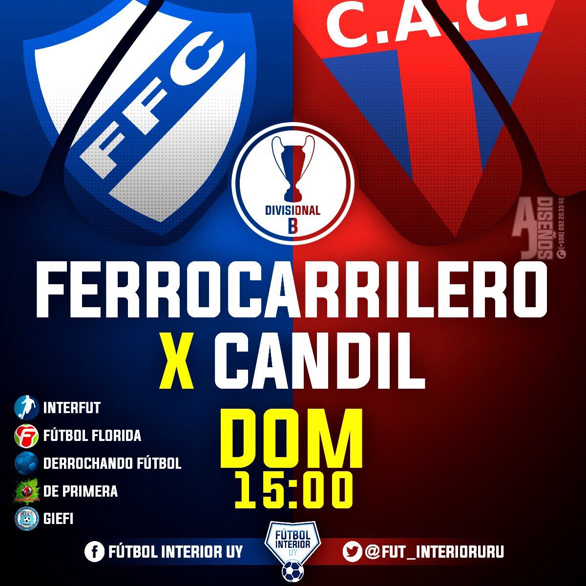 Colgados899's tweet photo. 💥Domingo de fútbol en la radio ⚽️
#CopaOFI - A - #4afecha
#RíoNegro 🆚 #Progreso
En simultáneo el minuto a minuto desde Empalme Olmos 👇👇
🏆#OFI - B - #2afase - #1afecha
#Ferrocarrilero 🆚 #Candil
Transmite en vivo 📻89.9 #AtlántidaFM
📸:FÚTBOL INTERIOR UY https://t.co/GlUz0Vfy26