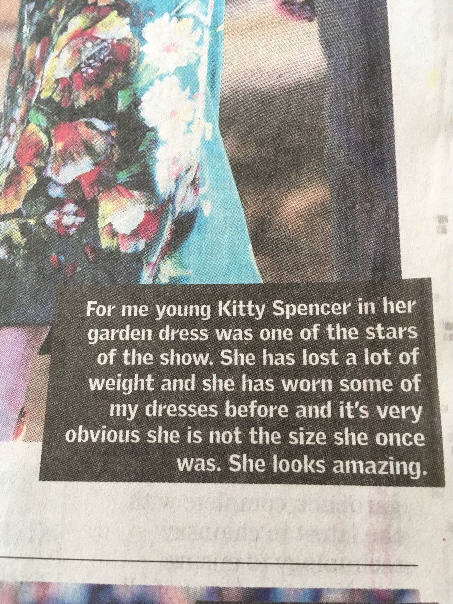 Michelle0270's tweet photo. I can’t believe the #SundayIndependant felt this quote from #PaulCostelloe was appropriate. #KittySpencer looked amazing yesterday, no more needs to be said. How rude!! https://t.co/F7dpxBF6J0