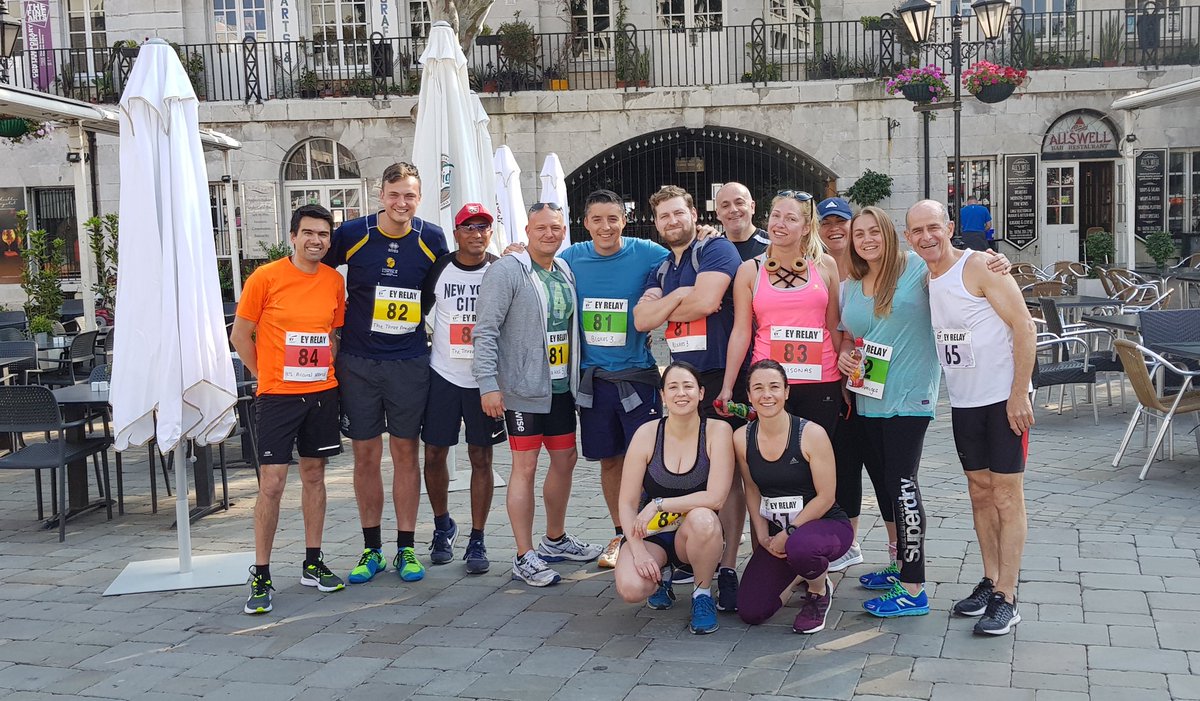 Excellent charity run this morning through the sunny streets of Gibraltar with the team from Addisons! #MoveOnUp