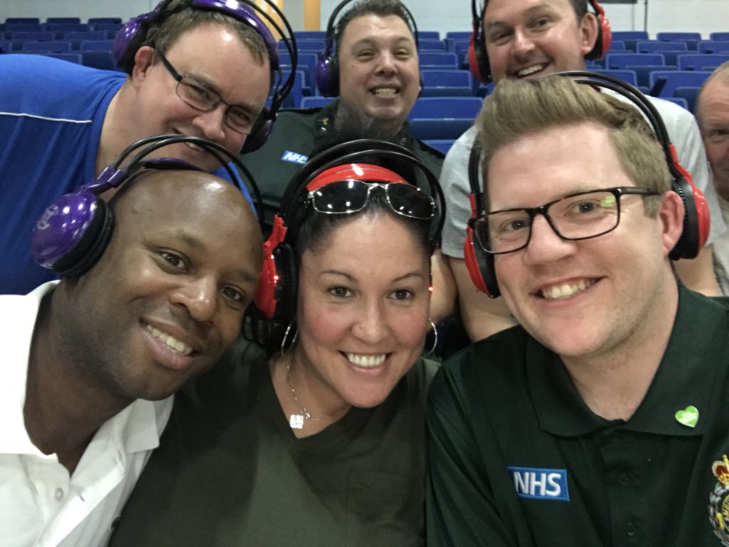 NWamb_Daniel's tweet photo. Time to do official rehearsal for the Manchester event with the @NWASChoir. With headphones and everything!!! @NWAmbulance #team999 #nwaschior #manchesteronevoice https://t.co/Rs0sTlOgHR