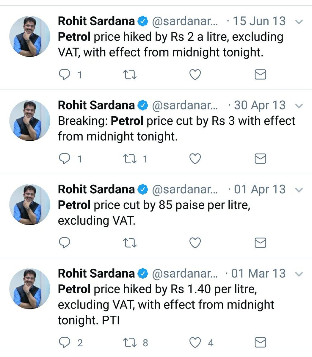 A few more updates on  #petrolpricehike (2013). Looks like current Govt has directed Patriotic Journalist not to tweet about Petrol hike.