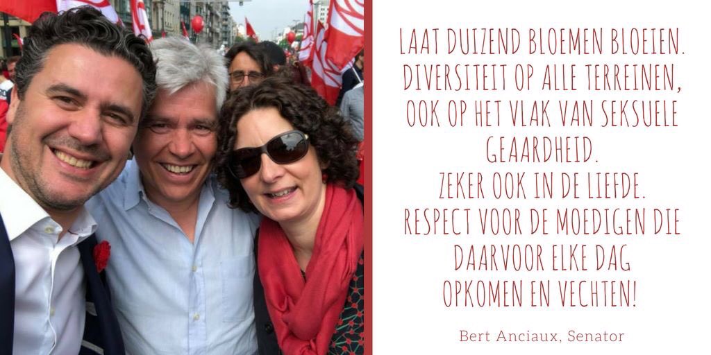 JSbelgie's tweet photo. βLaat duizend bloemen bloeien. Diversiteit op alle terreinen, ook op vlak van seksuele geaardheid. Zeker ook in de liefde. Respect voor de moedigen die daarvoor elke dag opkomen en vechten!β
@bertanciaux, senator - #ThisIsWhyWePride https://t.co/gSr4FQX9et