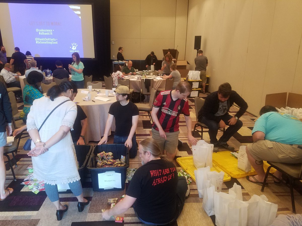 codescience's tweet photo. Finishing up #allhands18 with a @HandsOnAtlanta #DoSomethingGood volubteering event. Proud to  be a @PledgeOne company. https://t.co/ZK6qVjg0Hm